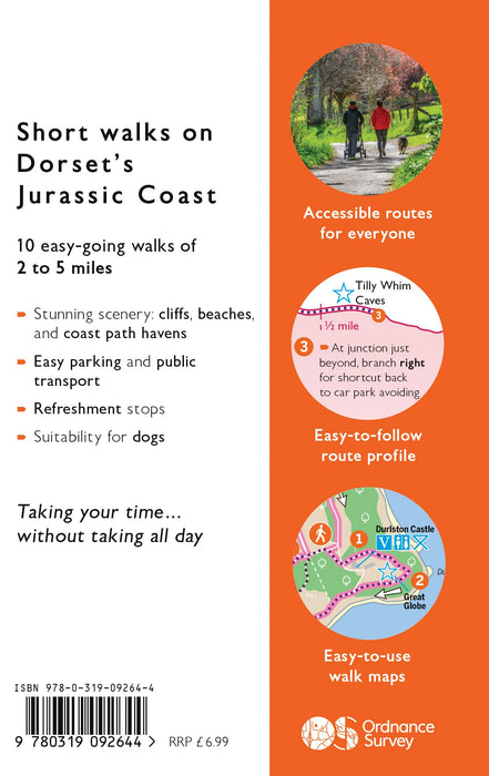 Dorset’s Jurassic Coast Short Walks Made Easy | Ordnance Survey | 10 Accessible Walks For Everybody | Guidebook | Dorset | Walks | Adventure: 10 Leisurely Walks (OS Short Walks Made Easy