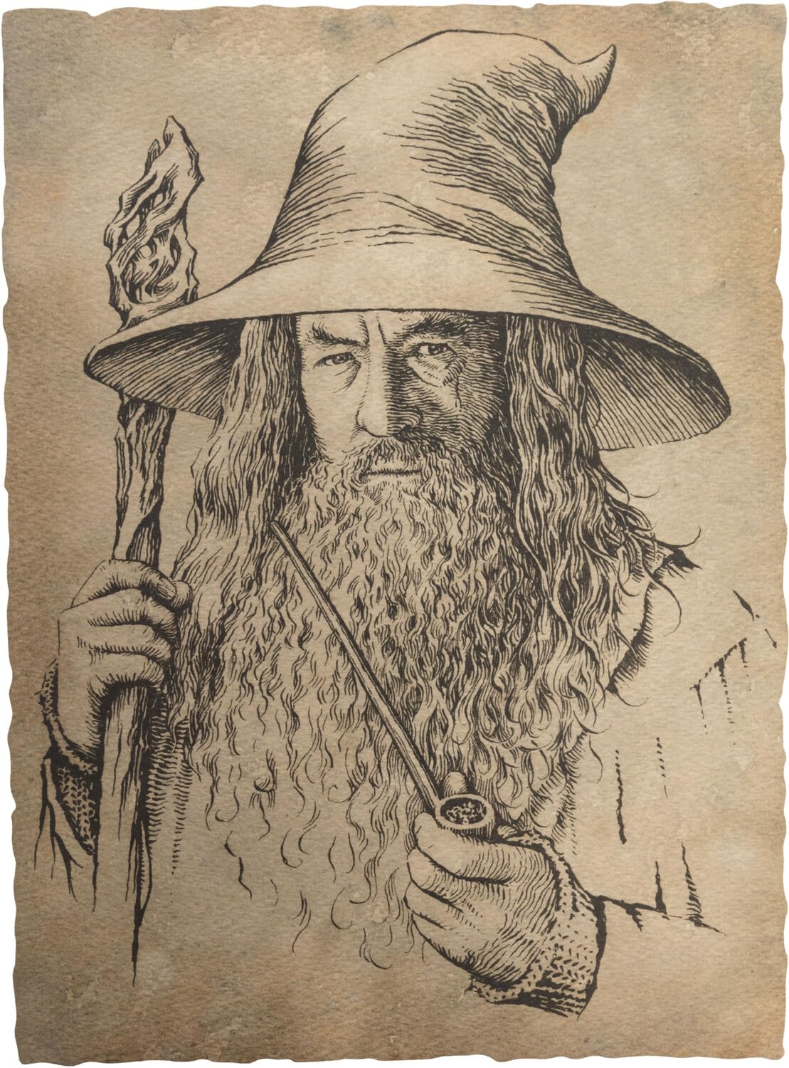 Weta Workshop - Hobbit - Portrait of Gandalf The Grey (Art Print