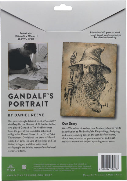 Weta Workshop - Hobbit - Portrait of Gandalf The Grey (Art Print