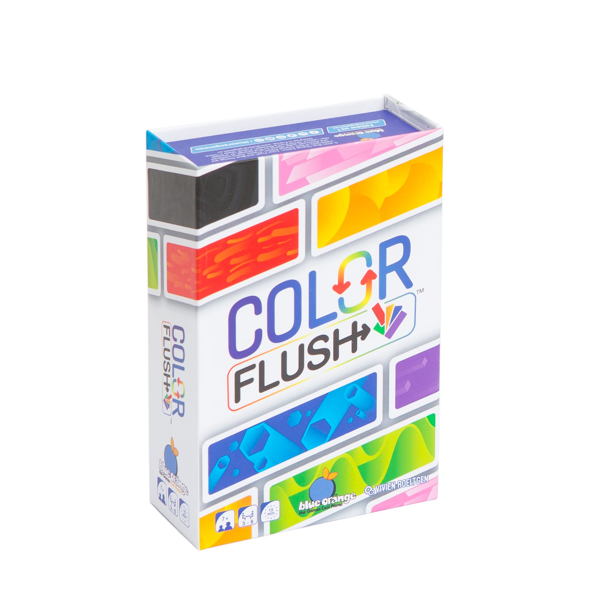 Blue Orange Color Flush Card Game, Ages 84+, 3-6 Players, 15 Minutes Playing Time