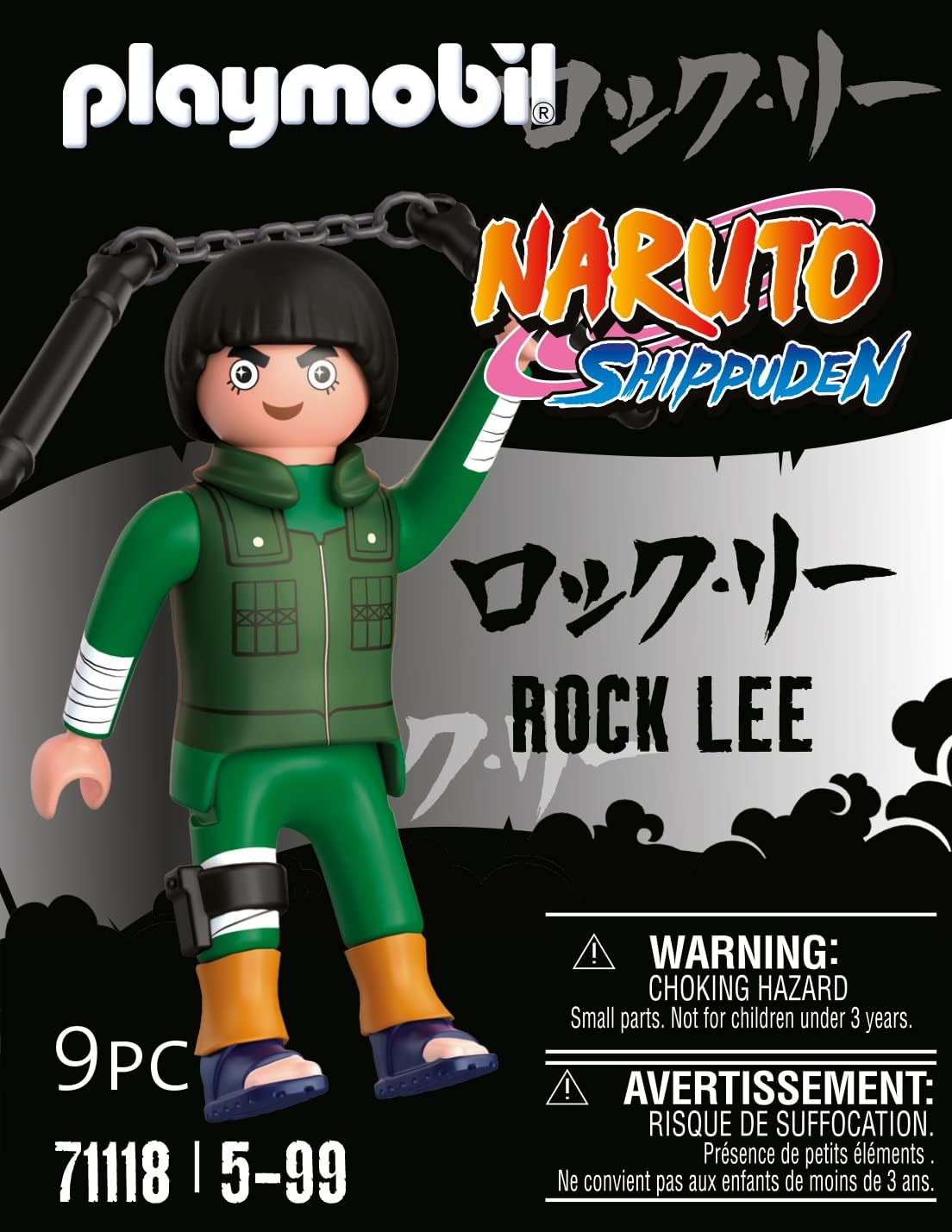 Playmobil 71118 Naruto: Rock Lee Figure Set, Naruto Shippuden Anime Collectors Figure, Playset Suitable for Children and fans 5+ years