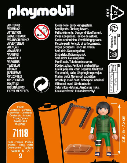 Playmobil 71118 Naruto: Rock Lee Figure Set, Naruto Shippuden Anime Collectors Figure, Playset Suitable for Children and fans 5+ years