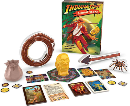 Funko Games Indiana Jones Throw Me The Idol Game - Raiders Of The Lost Ark - Light Strategy Board Game For Children & Adults (Ages 10+) - 2-4 Players - Collectable Vinyl Figure - Gift Idea