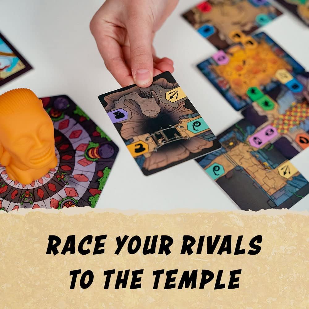 Funko Games Indiana Jones Throw Me The Idol Game - Raiders Of The Lost Ark - Light Strategy Board Game For Children & Adults (Ages 10+) - 2-4 Players - Collectable Vinyl Figure - Gift Idea