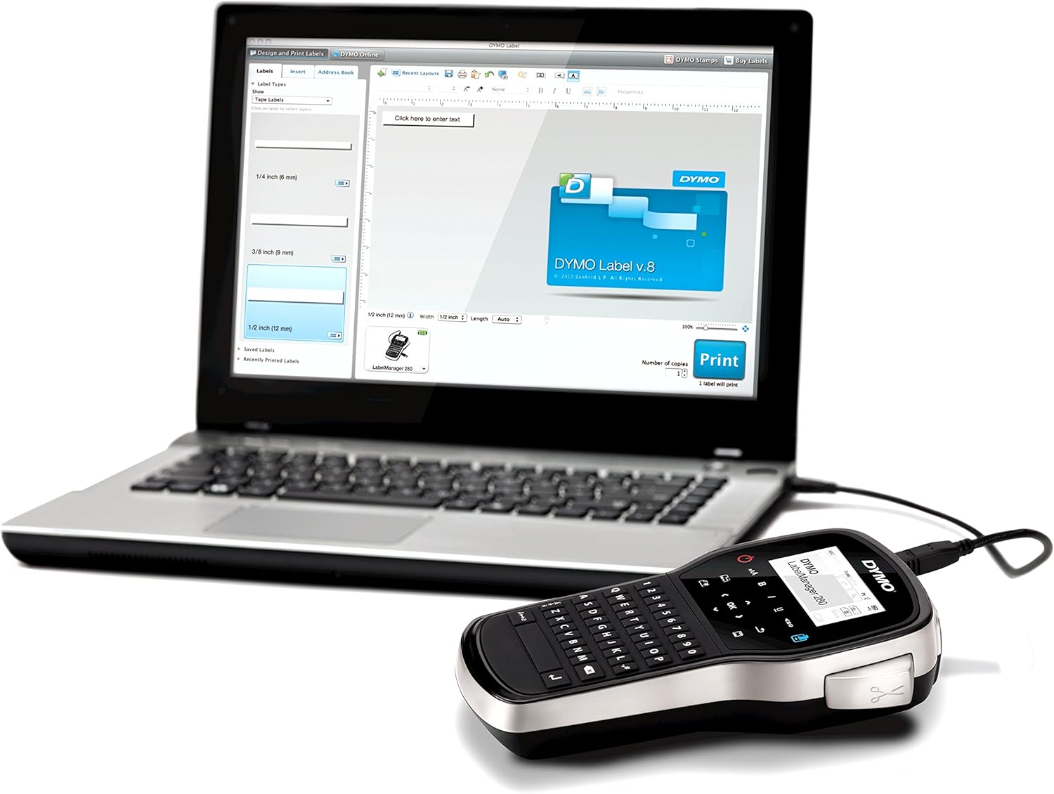 DYMO LabelManager 280 Impresora de Etiquetas, Teclado QWERTY (Versión Española)