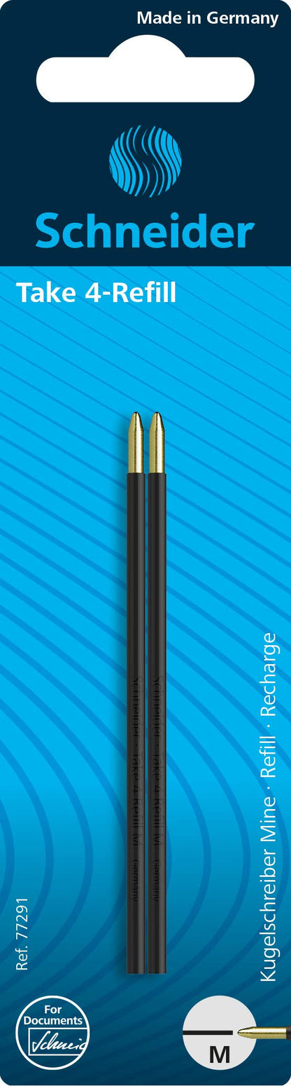 Schneider Take 4 Ballpoint Refills 2 Items Black Black 2 Items