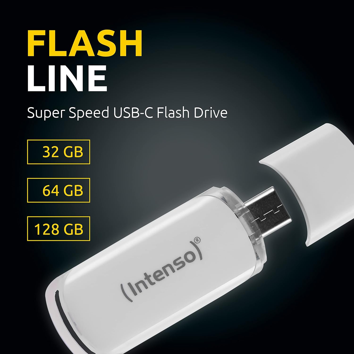 Intenso Flash Line 32 GB - TYPE C Flash Drive - Super Speed USB 3.1, white