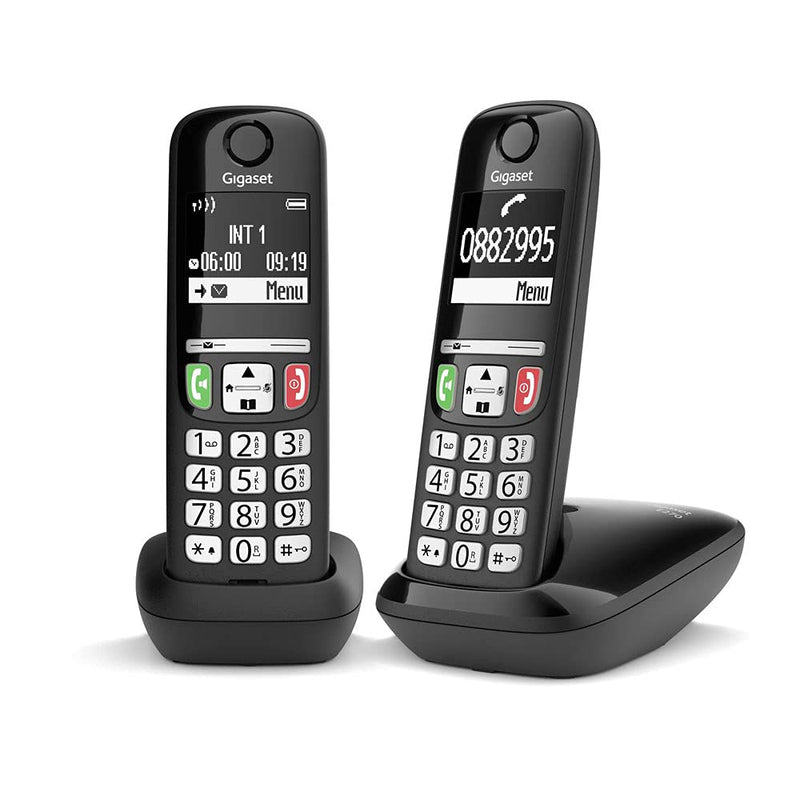 Gigaset E270 Duo Téléphone DECT Identification de l'appelant Noir