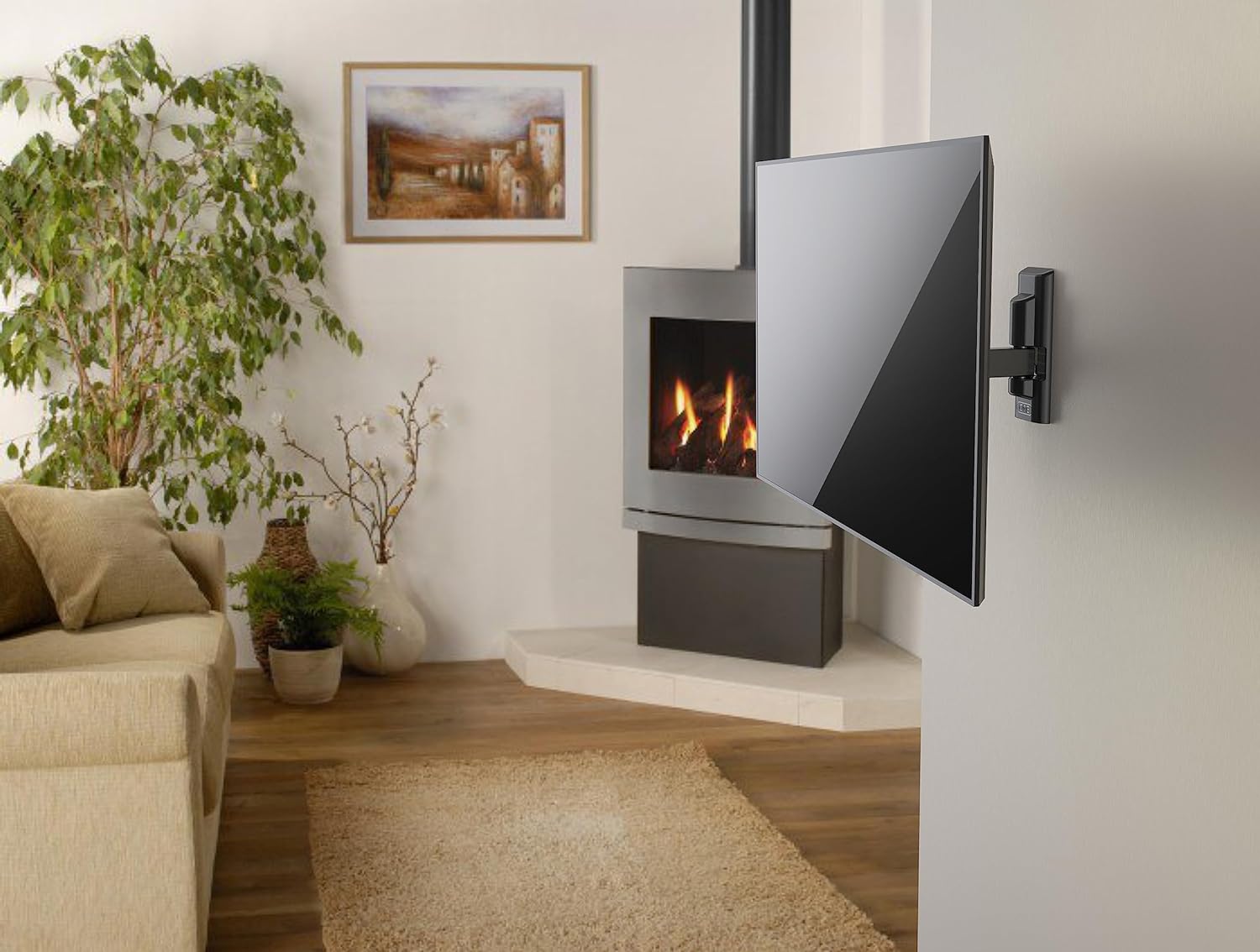 Meliconi CME ER 100 - Supporto TV con braccio estendibile inclinabile e ruotabile, Adatto per TV a Schermo Piatto fino da 14" a max 25’’ (36 - 63 cm), VESA (in mm): 50x50, 75x75, 100x100