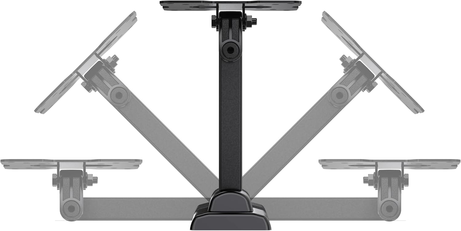 Meliconi CME ER 100 - Supporto TV con braccio estendibile inclinabile e ruotabile, Adatto per TV a Schermo Piatto fino da 14" a max 25’’ (36 - 63 cm), VESA (in mm): 50x50, 75x75, 100x100
