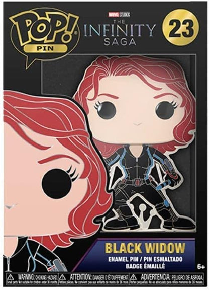 Loungefly POP! Large Enamel Pin MARVEL INFINITY SAGA: BLACK WIDOW - Black Widow - Avengers Infinity War Enamel Pins - Cute Collectable Novelty Brooch - for Backpacks & Bags - Gift Idea