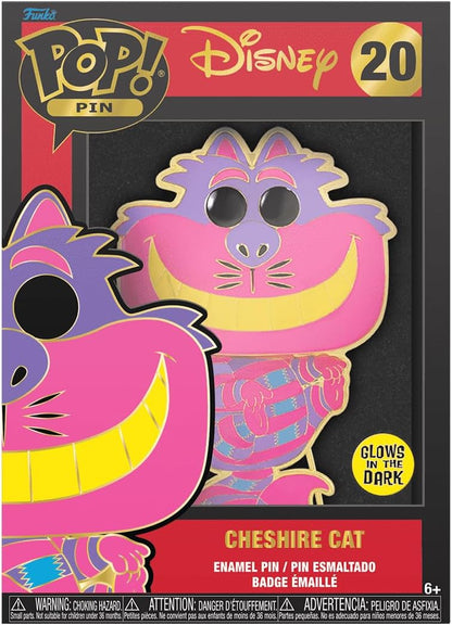 Loungefly POP! Large Enamel Pin DISNEY ALICE: Cheshire Cat CHASE GROUP - Alice In Wonderland Enamel Pins - Cute Collectable Novelty Brooch - for Backpacks & Bags - Gift Idea - Movies Fans