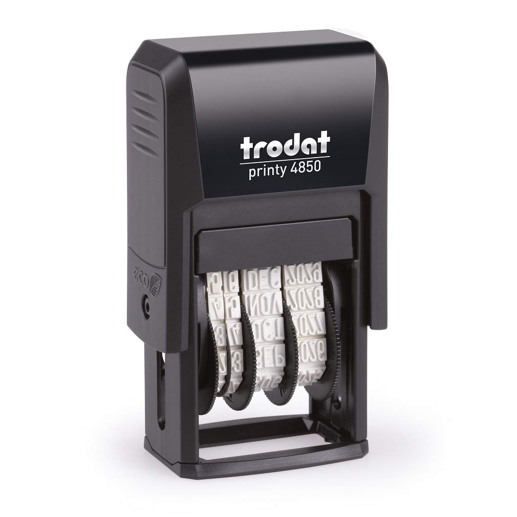 Trodat Printy 4850L2 - Sello fechador (diseño con palabra "Paid"