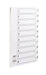 Concord Réf 00901/CS73 Classic Intercalaires perforés 4 trous Touches 1-10 renforcées Mylar Blanc A4 (Import Royaume Uni