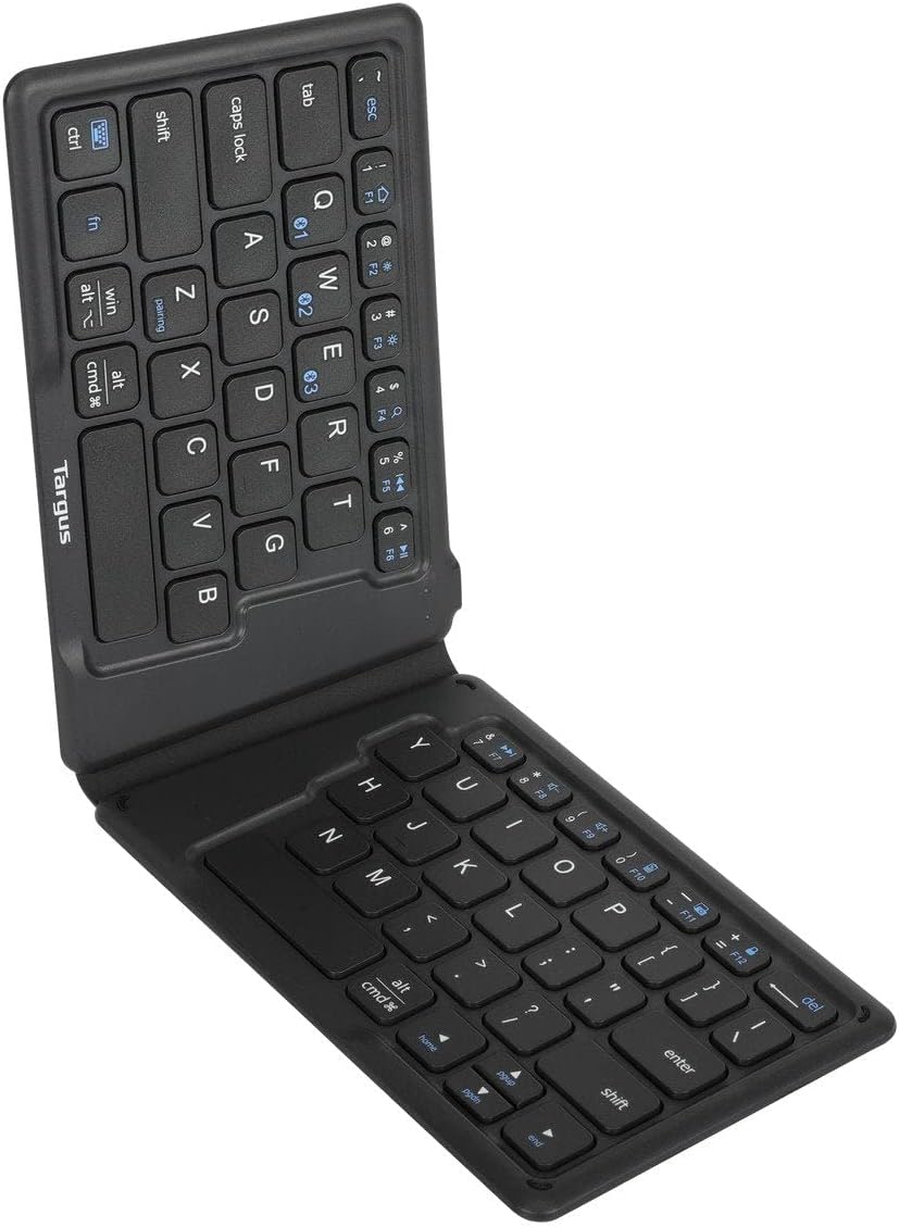 Targus Folding Ergonomic Keyboard Bluetooth Wireless Connection for Laptop, Tablet, Smartphone Antimicrobial (UK