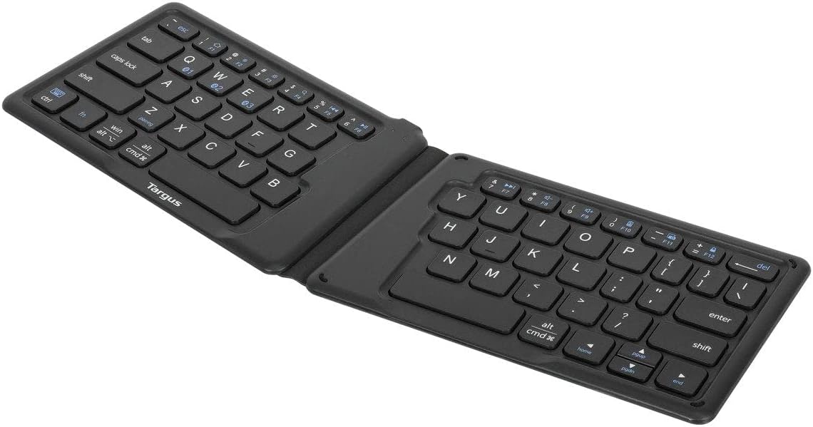 Targus Folding Ergonomic Keyboard Bluetooth Wireless Connection for Laptop, Tablet, Smartphone Antimicrobial (UK