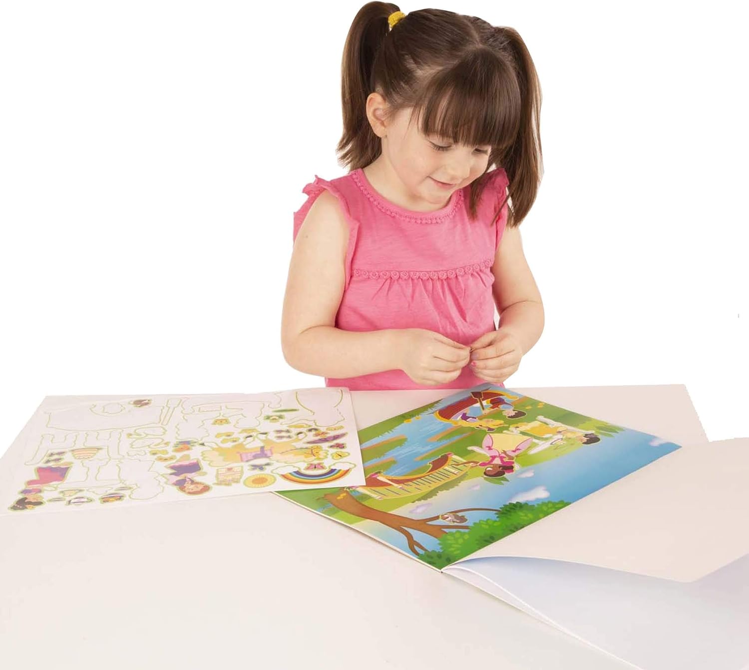 Melissa & Doug Reusable Sticker Books for 3+ Year Olds, Princess Sticker Book, Plane Activities Toddlers, Reusable Stickers for Kids Travel Activity Packs, Childrens Books Age 3-4 Years