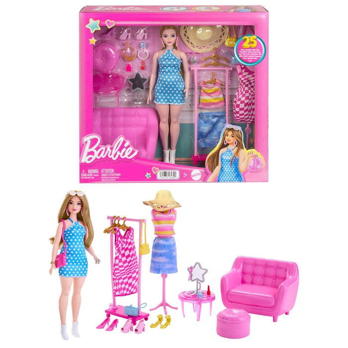 Barbie Doll and Fashion Set, Barbie Clothes with Closet