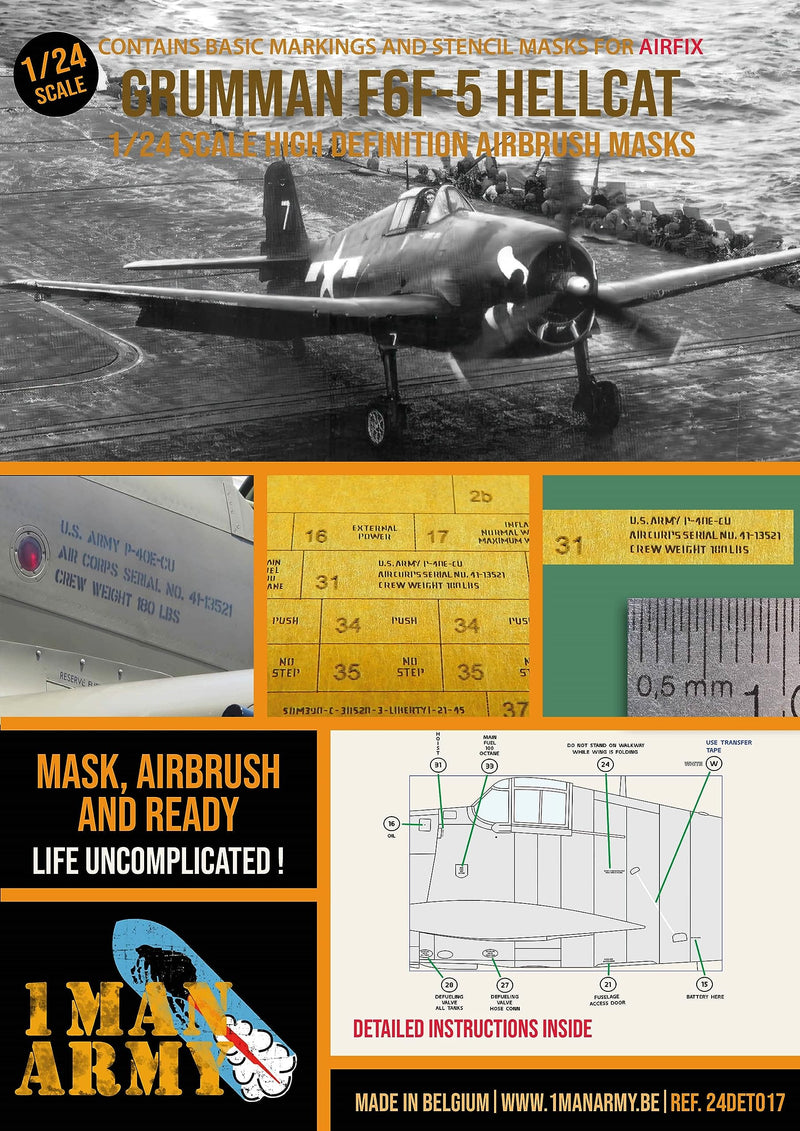 1ManArmy - 1/24 GRUMMAN F6F-5 HELLCAT AIRFIX *