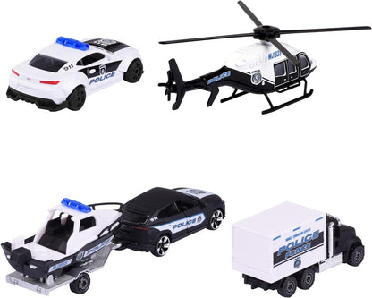 Majorette 212053188 Porsche Police Force 4 CAR Gift Box for Kids and Collectors from 3 to 103 Years, Start or add to a Collection or just Play, Multi