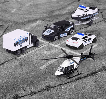 Majorette 212053188 Porsche Police Force 4 CAR Gift Box for Kids and Collectors from 3 to 103 Years, Start or add to a Collection or just Play, Multi