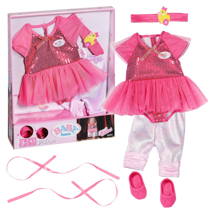 Baby born Deluxe Conjunto de Bailarina 834176 - Accesorios para muñecas de hasta 43cm - Incluye Tutú, leggings, zapatos y diadema - Edad: 3+ años