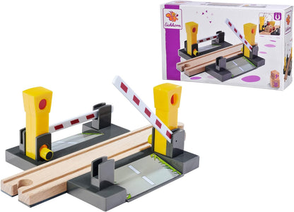 Eichhorn 100006500 Railway Crossing, 4 Pieces, FSC-Certified Beech Wood, Can Be Installed with Other Rail Systems