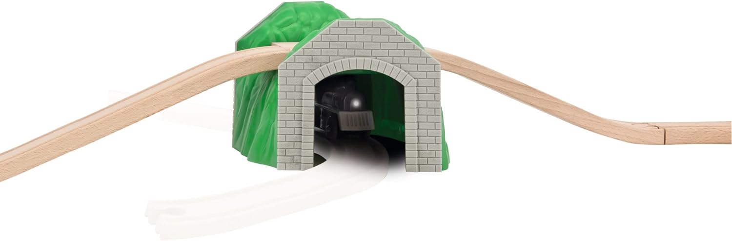 Eichhorn 100006501 Rail Tunnel, 3 Pieces, FSC Certified Beech Wood, Can be Installed with Other Rail Systems