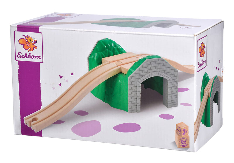 Eichhorn 100006501 Rail Tunnel, 3 Pieces, FSC Certified Beech Wood, Can be Installed with Other Rail Systems