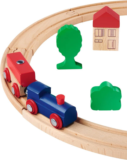 Eichhorn Wooden Circle Train Set with Tracks and Accessories