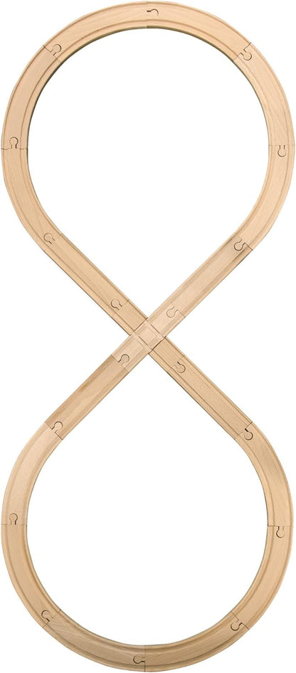 Eichhorn Rail 100006202 Roller Coaster 27 Pieces 290 cm Track Length FSC Certified Beech Wood Can Be Installed with Other Rail Rail Systems Multicoloured