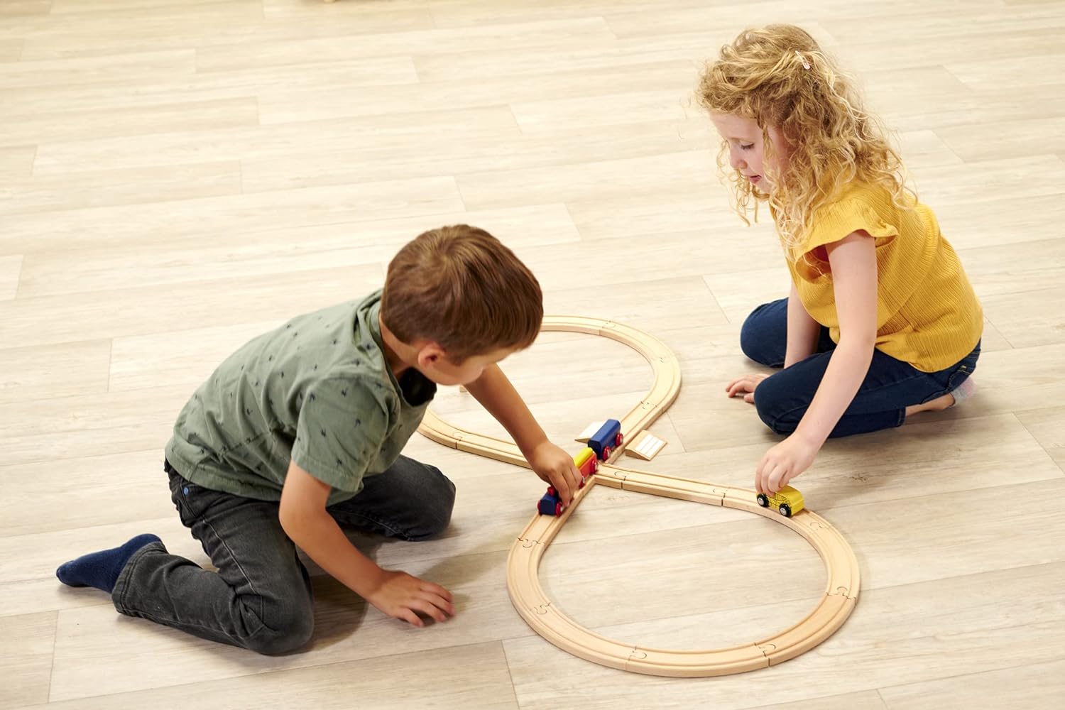 Eichhorn Rail 100006202 Roller Coaster 27 Pieces 290 cm Track Length FSC Certified Beech Wood Can Be Installed with Other Rail Rail Systems Multicoloured