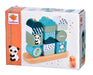Eichhorn - Panda plug-in game with 14 building blocks to promote hand-eye coordination, motor skills toy made of birch wood, 6 x 16 x 12 cm, from 1 year