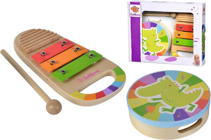 Eichhorn- Eh Music Set Drum and Xylo, Multicolor, Small (4003046010596