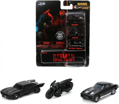Jada Toys 253211003 Batman Nano Cars Pack of 3, Multicoloured