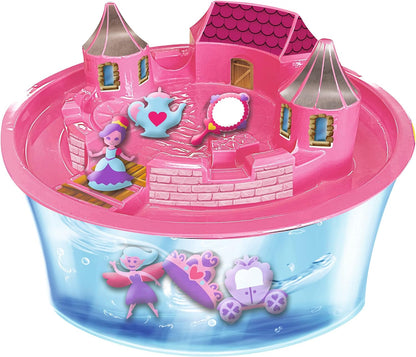 Simba 106322496 - Aqua Gelz Deluxe Princess Castle, Craft Set, Creative, 8 Bottles of Colour Gel, 6 Shapes, 5 x Additive Water Bowl, with Lock Attachment, Sticker, from 8 Years