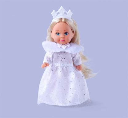 Simba Evi Love Dream Princess Toy Doll in Dreamy Winter Dress with Fur Trim and Glitter Elements, 12 cm, from 3 Years