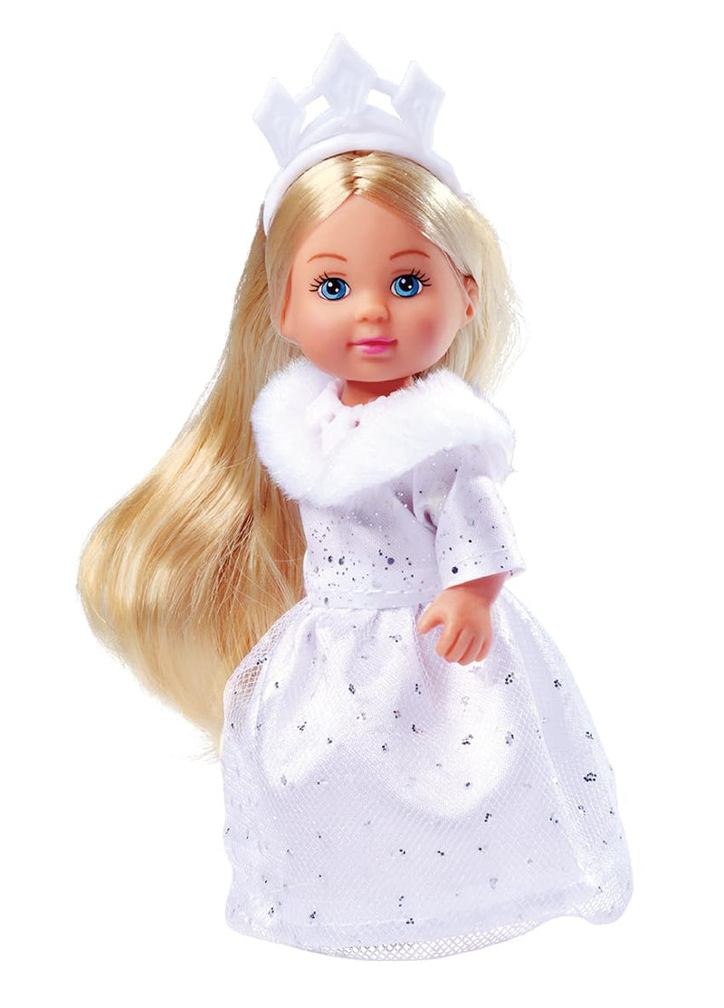 Simba Evi Love Dream Princess Toy Doll in Dreamy Winter Dress with Fur Trim and Glitter Elements, 12 cm, from 3 Years