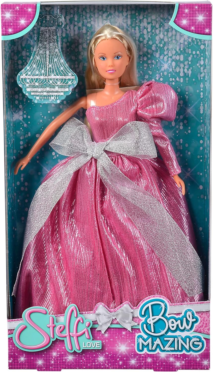 Steffi Love Bow Mazing, Toy Doll in a Dreamlike Evening Dress with Bows Elements, 29 cm, from 3 Years