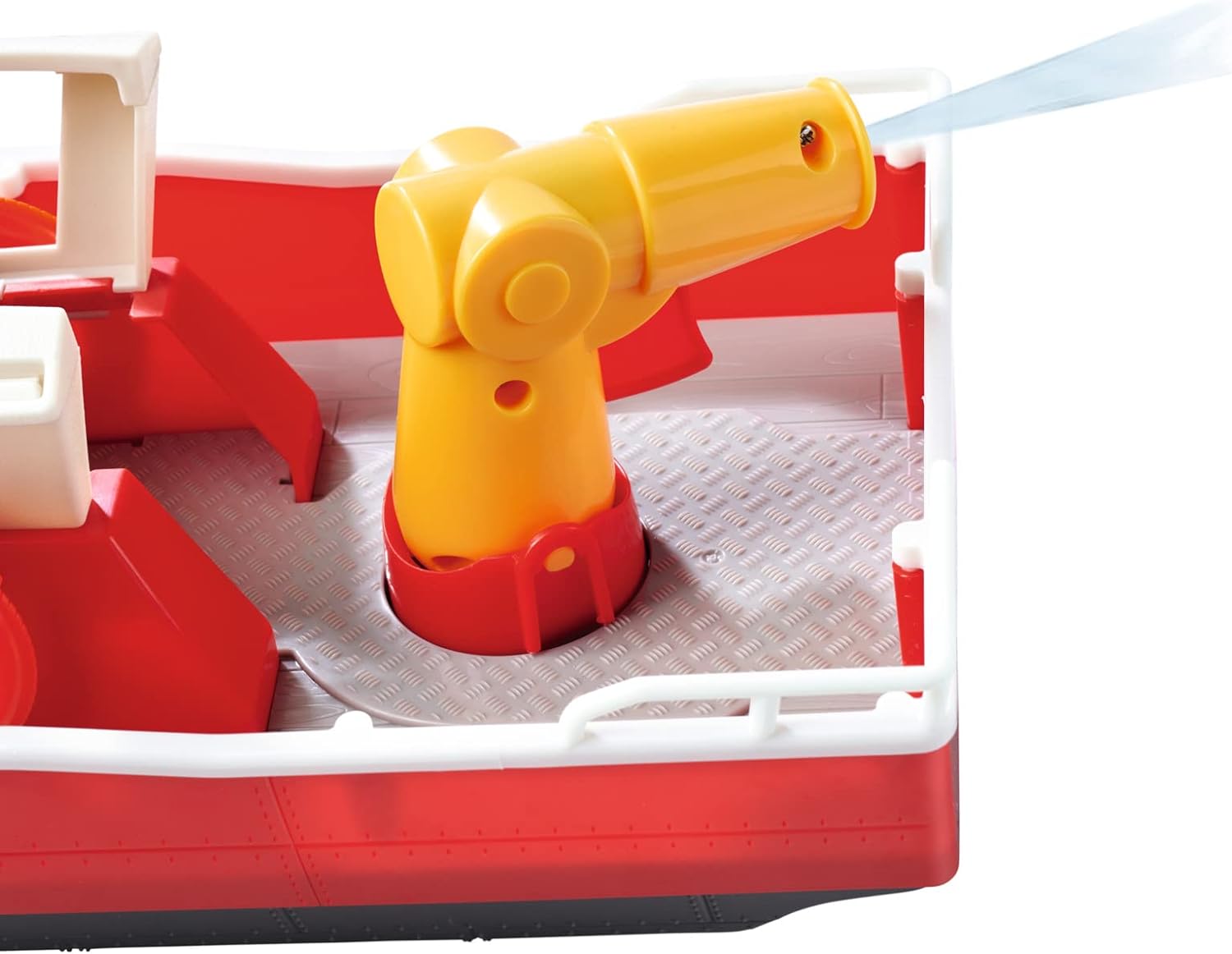 Simba 109252580 - Feuerwehrmann Sam Feuerwehrboot Titan, 32cm, schwimmendes Spielzeug-Schiff, ab 3 Jahre, bespielbar an Land und im Wasser, Badewannenspielzeug mit Wasserkanonen und Figur