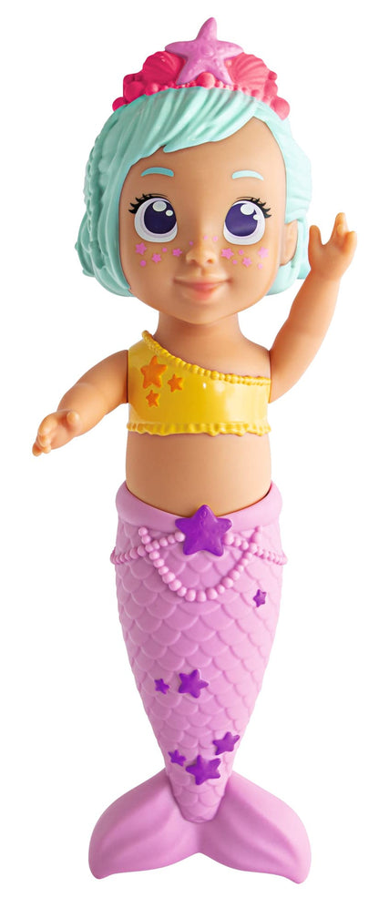 Simba 105030007 - New Born Baby Meerjungfrau, badefähige Vollvinylpuppe mit Farbwechselfunktion, leicht zu trocknen, Spielpuppe, Badewannenspielzeug, 30cm, ab 2 Jahre, Lila