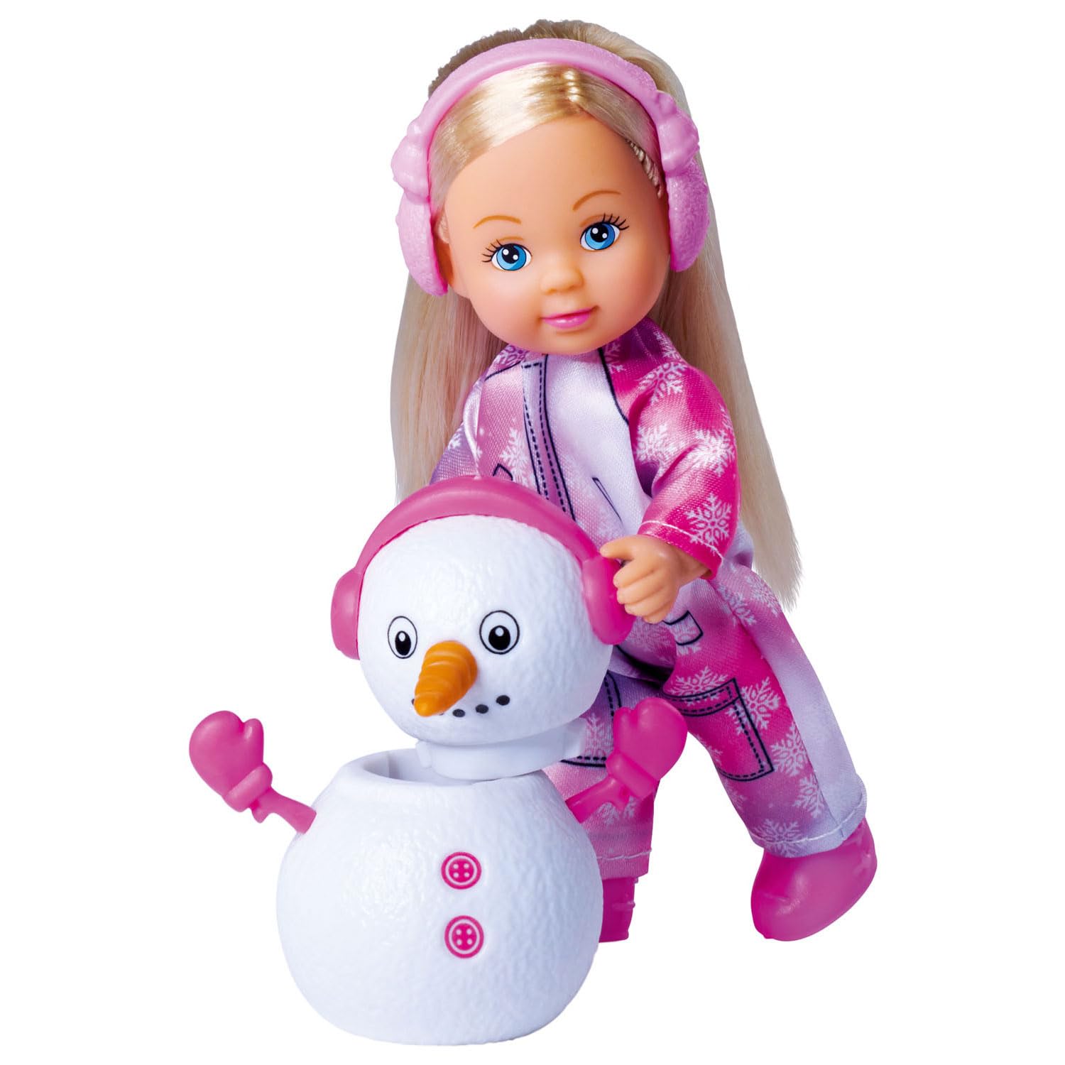 Simba-Evi Love Snow muñeco de Nieve, 12 cm, a Partir de 3 años, Multicolor, (4006592086701