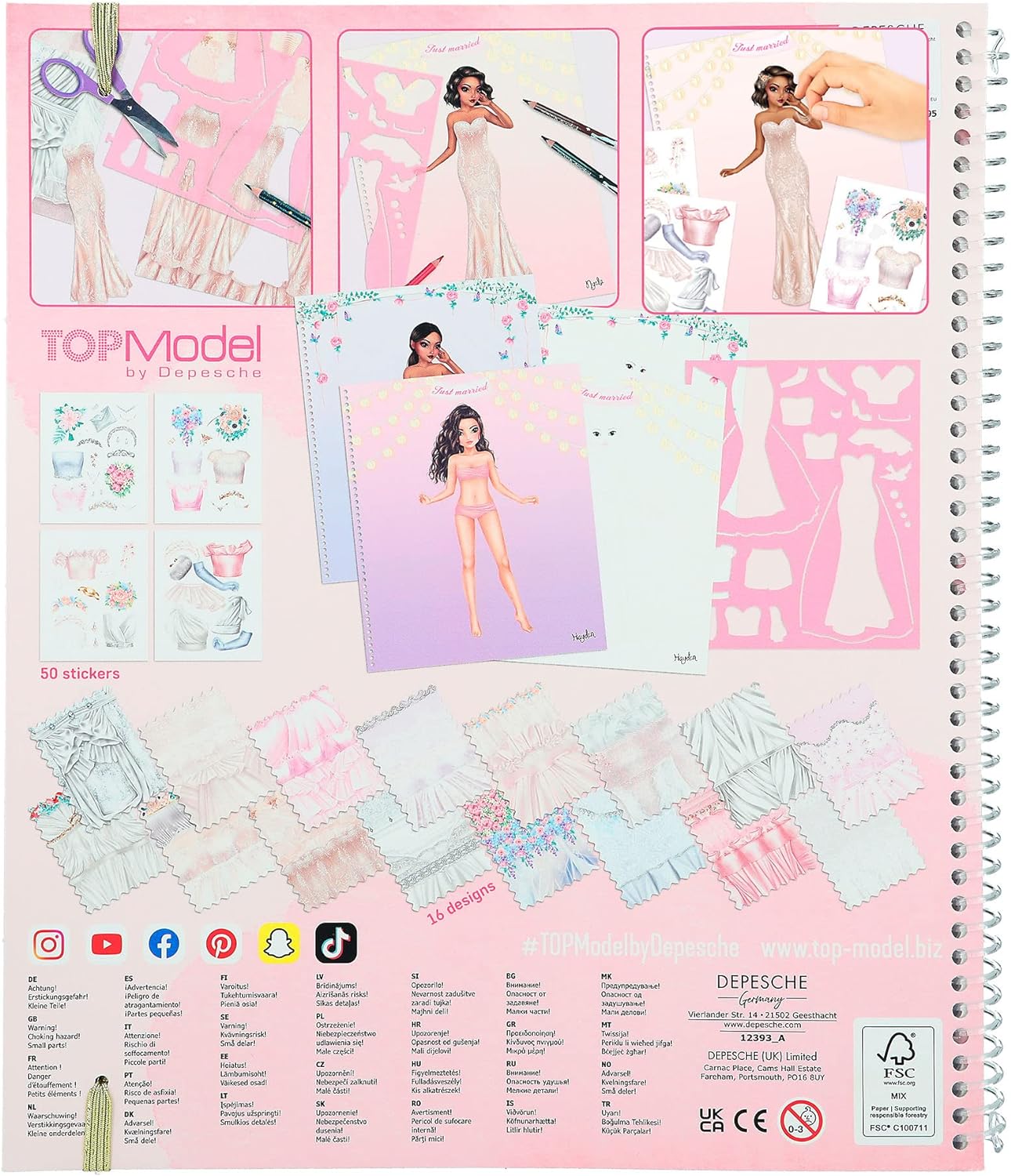 Depesche Create your - Wedding Special TOPModel Colouring Book - (0412393)