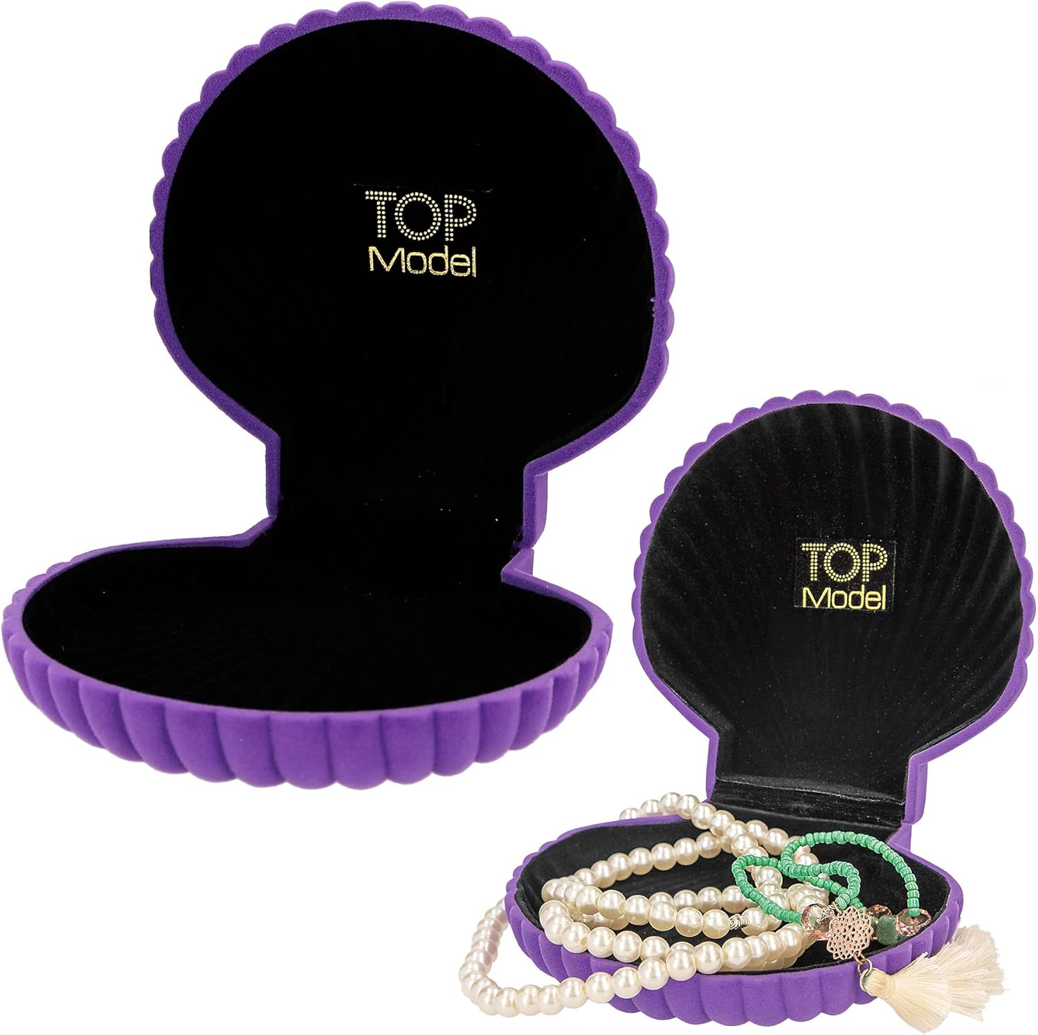 Depesche 12323 TOPModel Mermaid Small Jewellery Box in Purple Shell Shape