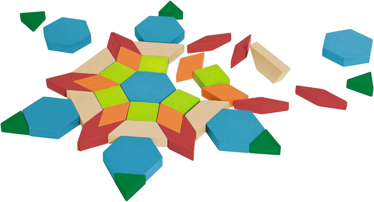 Eichhorn - Legespiel Mosaik, 200 teilig, inkl. Vorlagemotiven zum nachlegen, aus 100 Prozent FSC zertifiziertem Buchenholz, ab 3 Jahren, Bunt, 100072321