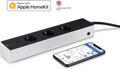 Eve Energy Strip - Smart Triple Outlet & Power Meter With Apple Homekit Technology
