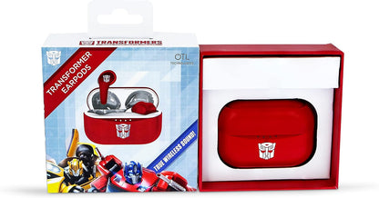OTL Technologies TF0933 Transformers Autobot TWS Wireless Earphones with Charging Case Red