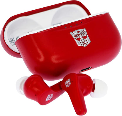 OTL Technologies TF0933 Transformers Autobot TWS Wireless Earphones with Charging Case Red