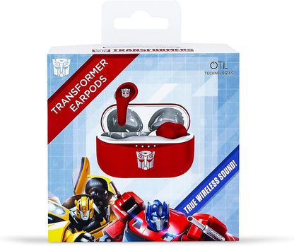 OTL Technologies TF0933 Transformers Autobot TWS Wireless Earphones with Charging Case Red