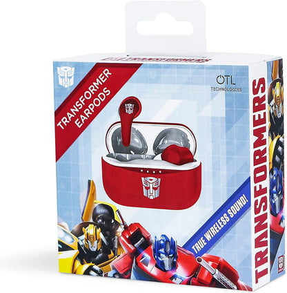 OTL Technologies TF0933 Transformers Autobot TWS Wireless Earphones with Charging Case Red